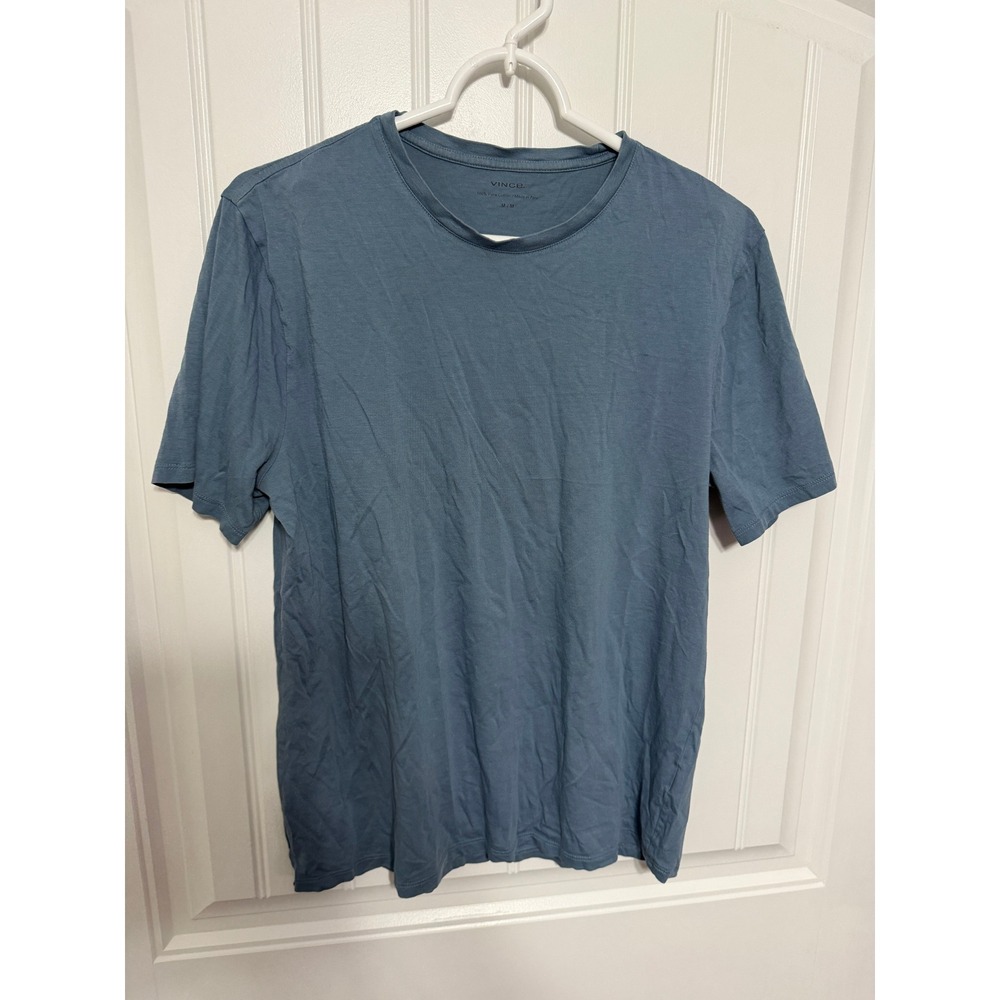 Vince T-Shirt Mens Medium Blue Pima Cotton Short Sleeve Crew Neck EUC